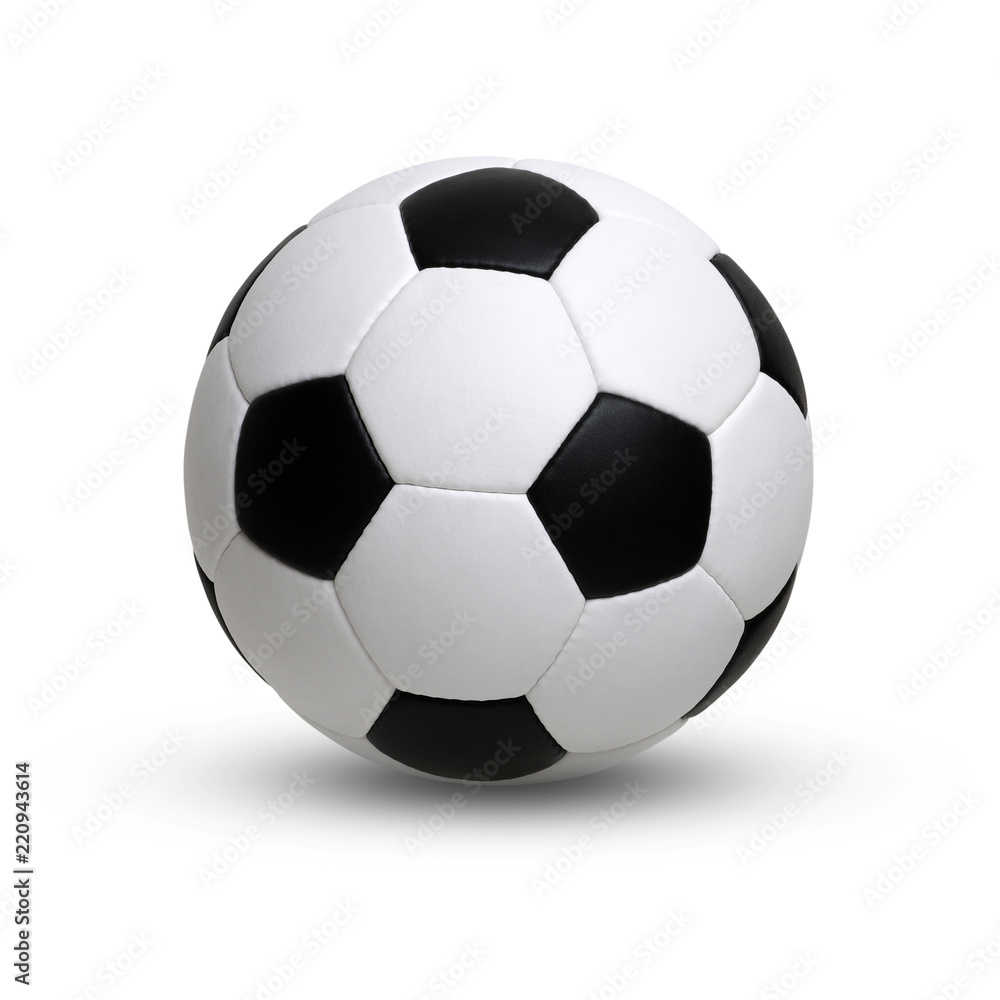 soccer ball on white soccer ball on white
