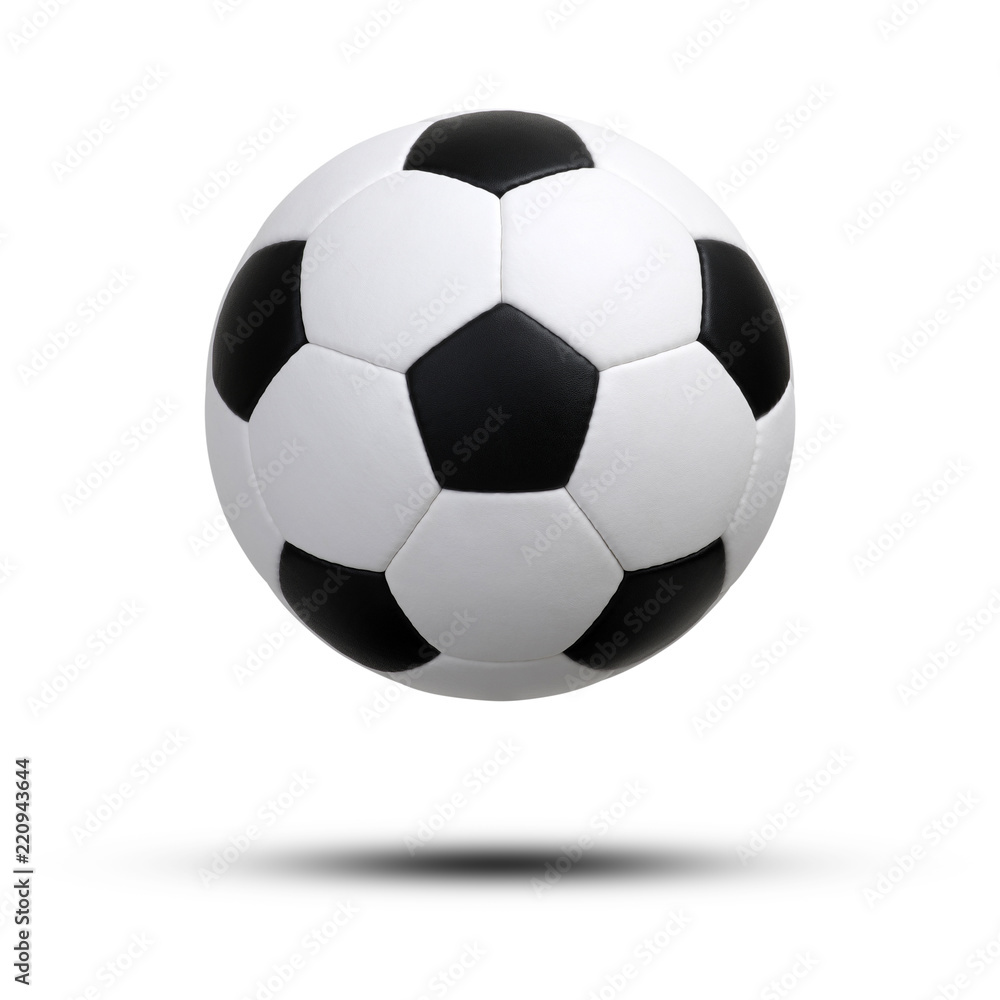soccer ball on white
