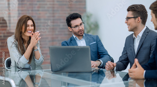 business team holds a business meeting