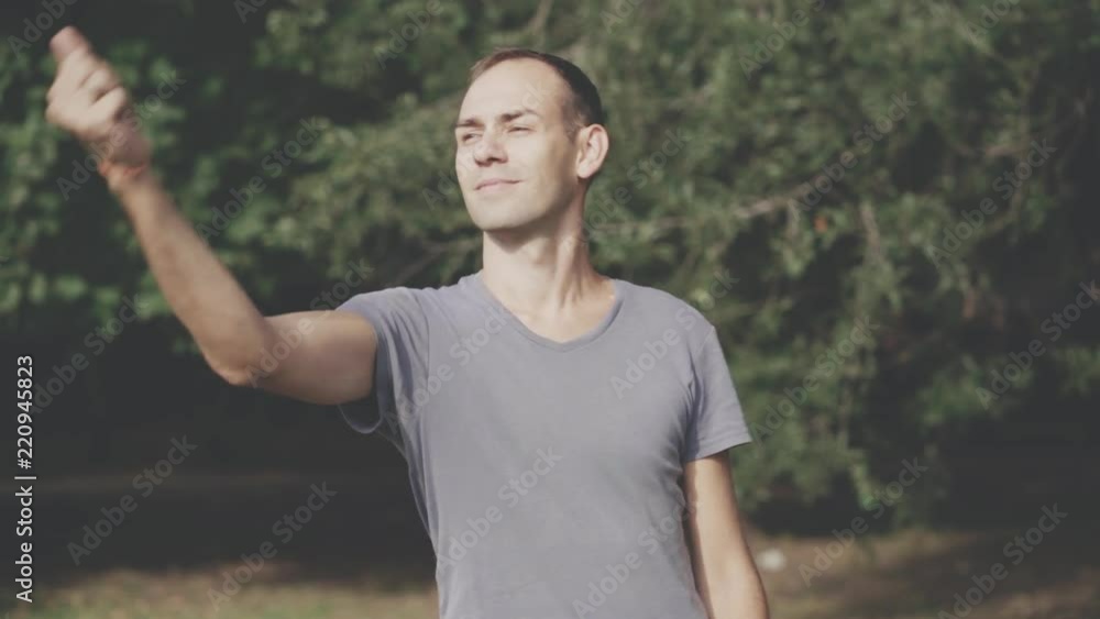 Portrait of man holding bitcoin in his hand. Portrait of man holding bitcoin in his hand.