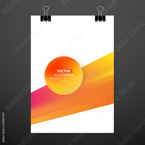 Modern abstract cover. Cool gradient waves composition. Eps10 vector.
