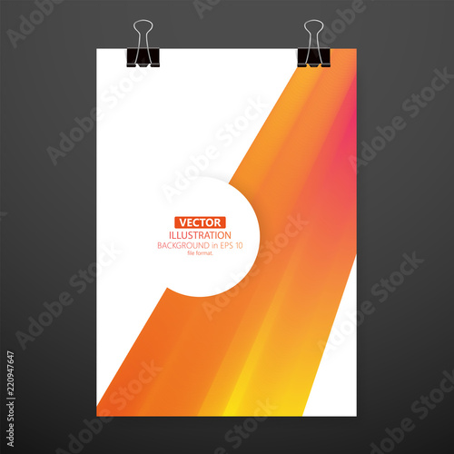 Modern abstract cover. Cool gradient waves composition. Eps10 vector.