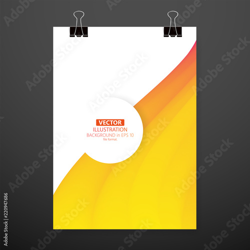Modern abstract cover. Cool gradient waves composition. Eps10 vector.