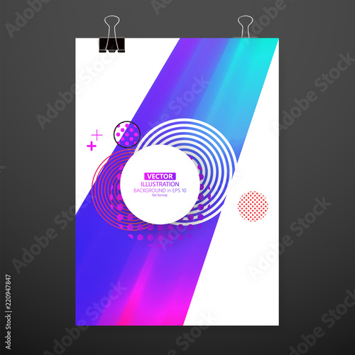 Modern abstract cover. Cool gradient waves composition. Eps10 vector.