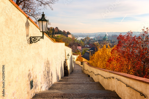 Photography Prague Castle Hill in the autumn morning