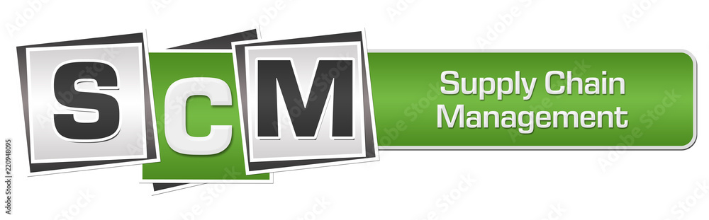SCM - Supply Chain Management Green Grey Squares Bar SCM - Supply Chain Management Green Grey Squares Bar