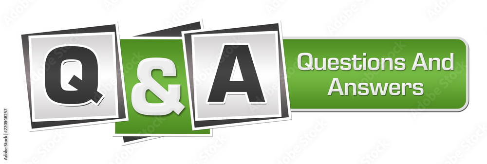 Q And A - Questions And Answers Green Grey Squares Bar Q And A - Questions And Answers Green Grey Squares Bar