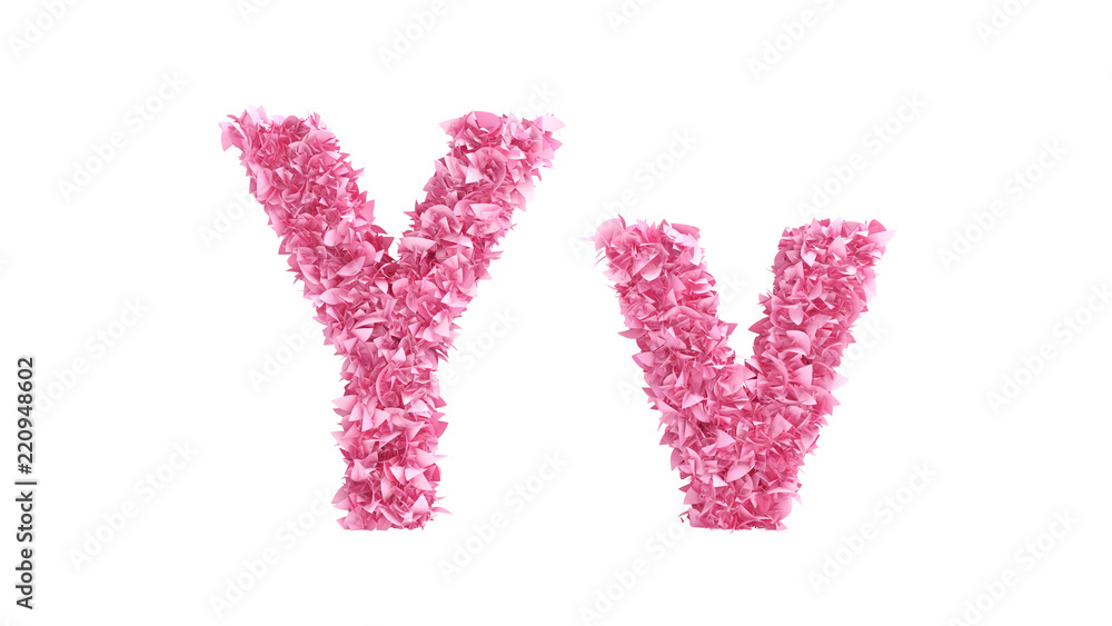 Pink flowers font. 3d illustration, 3d rendering. Pink flowers font. 3d illustration, 3d rendering.