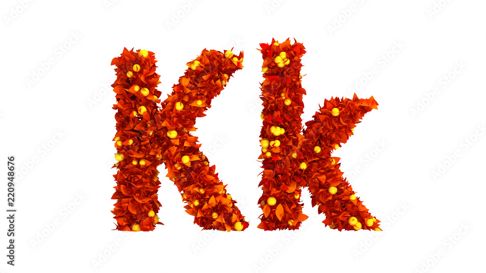 Foliage autumn berries font. 3d illustration, 3d rendering. Foliage autumn berries font. 3d illustration, 3d rendering.