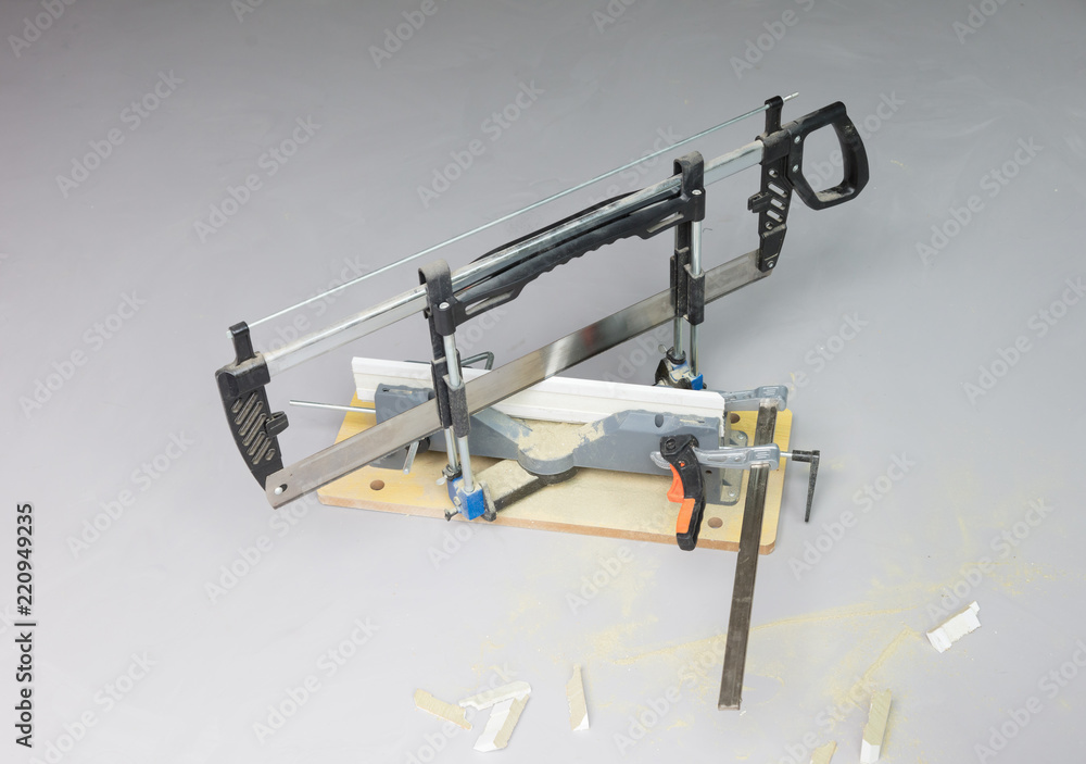 Handsaw and mitre box Handsaw and mitre box