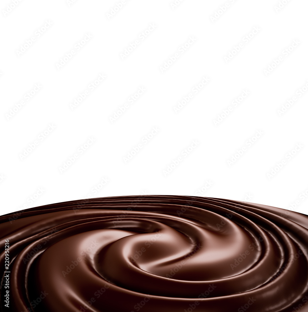 A splash of dark chocolate. 3d illustration, 3d rendering. A splash of dark chocolate. 3d illustration, 3d rendering.