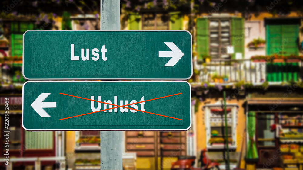 Schild 350 - Lust