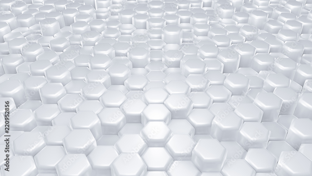 White hexagon background. 3d illustration, 3d rendering. White hexagon background. 3d illustration, 3d rendering.