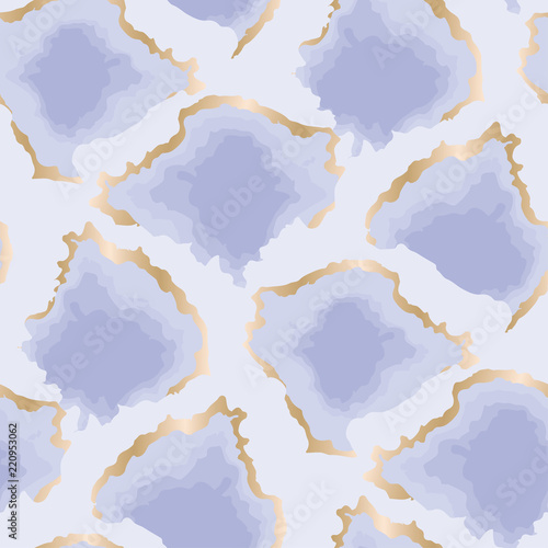 Pastel blue and gold abstra...