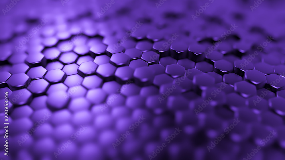 Purple hexagon background. 3d illustration, 3d rendering. Purple hexagon background. 3d illustration, 3d rendering.