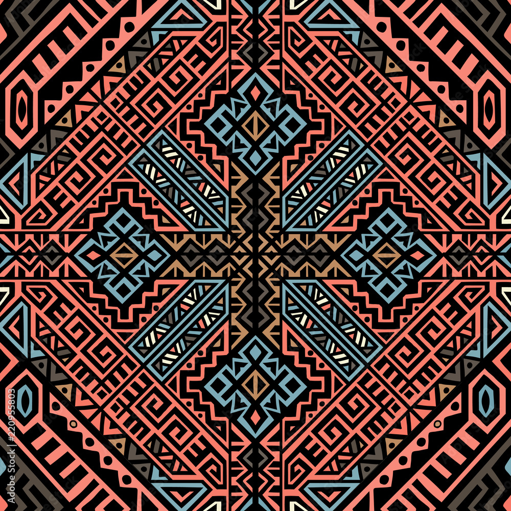 Creative Ethnic Style Vector Seamless Pattern