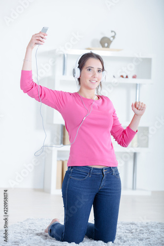Dancing with headphones on