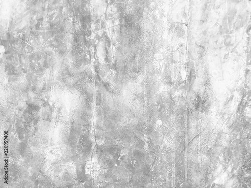 The old cement plaster wall background in black and white