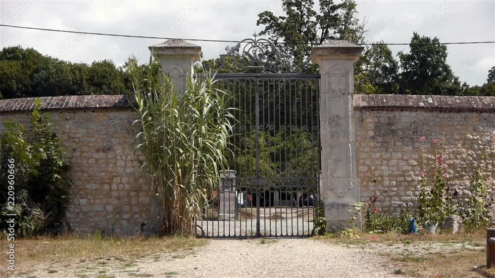 JUMIEGES, FR - AUGUST 13. 2018: Jumieges abbey gate JUMIEGES, FR - AUGUST 13. 2018: Jumieges abbey gate