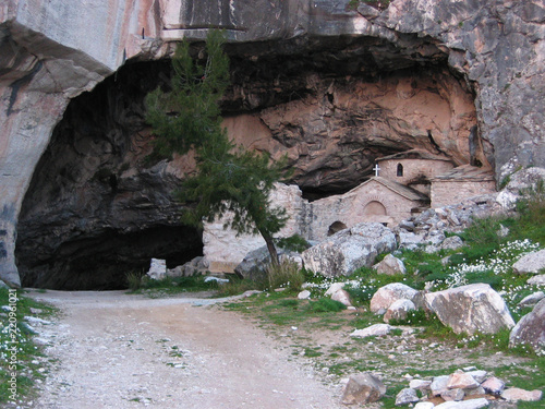 Davelis Cave at Penteli mountain Athens Greece photo