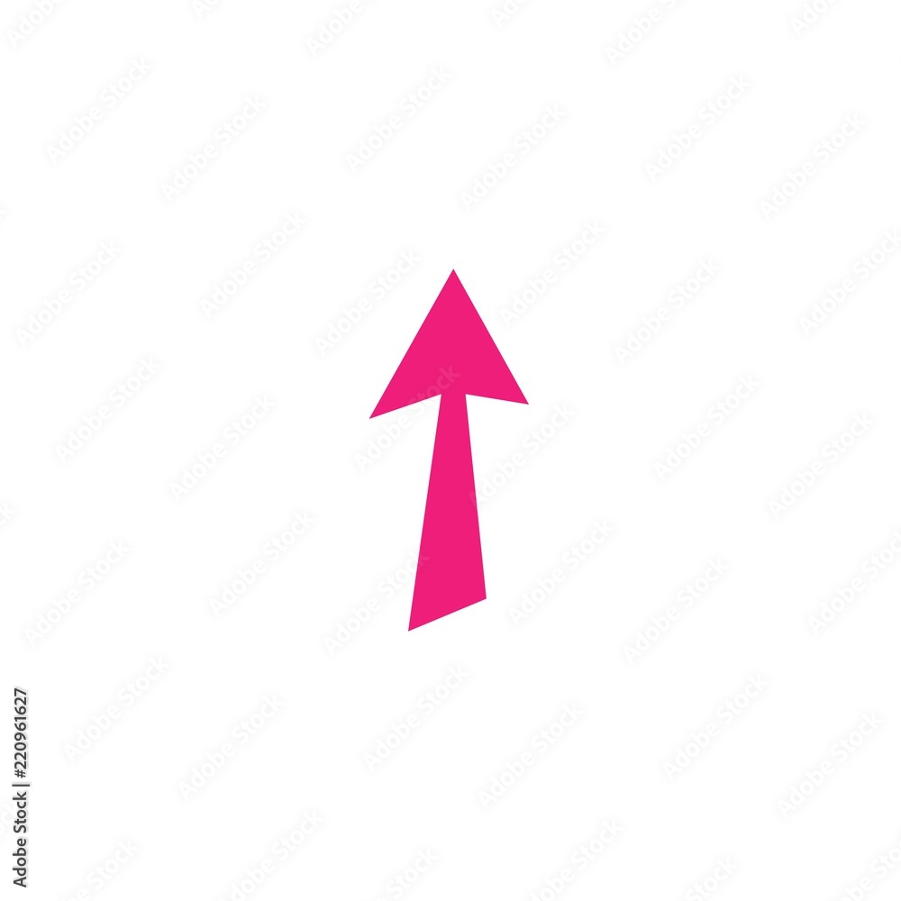 cartoon sharp lopsided pink arrow up in. flat icon. Isolated on white. Upload icon. cartoon sharp lopsided pink arrow up in. flat icon. Isolated on white. Upload icon.