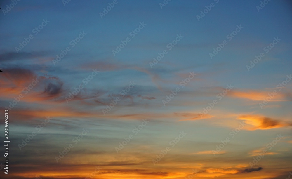 Fototapeta premium Sunset and dramatic sky