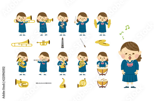 吹奏楽　女性　セット