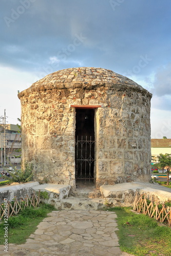 Round turret-sentry in the Fuerte-Fort-Fuerza de San Pedro. Cebu City-Philippines-0680