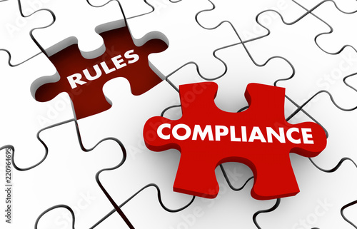 Rules Compliance Following Regulations Compliant Puzzle 3d Illustration photo