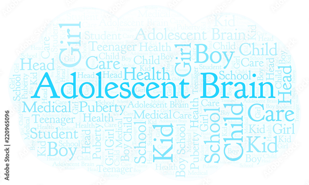 Obraz premium Adolescent Brain word cloud.
