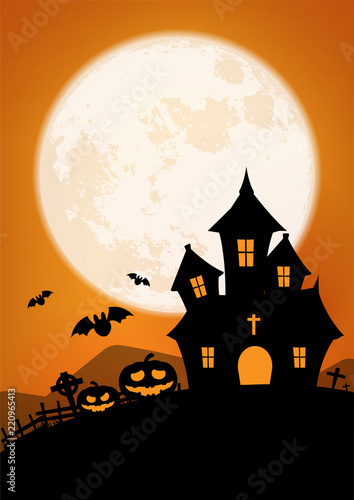 happy halloween day background, pumpkin monster vector design 01 [Converted]