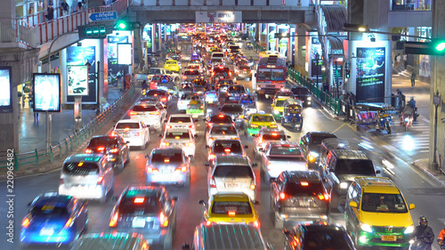 Chaotic Traffic - Bangkok, Thailand - June, 2018