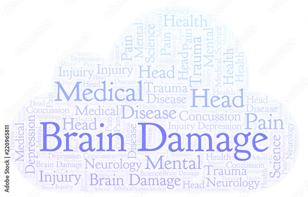 Obraz premium Brain Damage word cloud.
