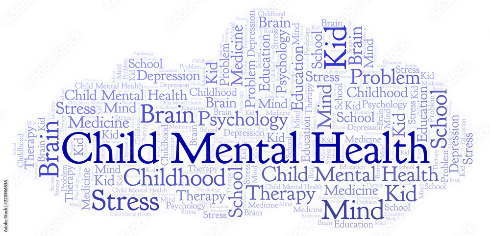 Fototapeta premium Child Mental Health word cloud.
