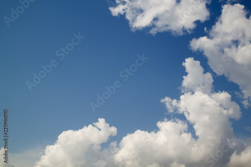 beautiful white clouds on blue sky background