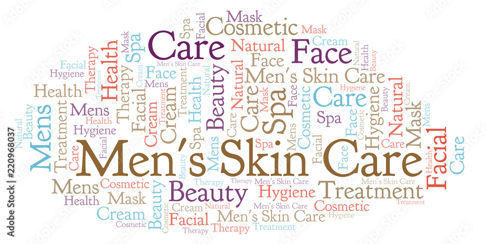 Men's Skin Care word cloud. Men's Skin Care word cloud.