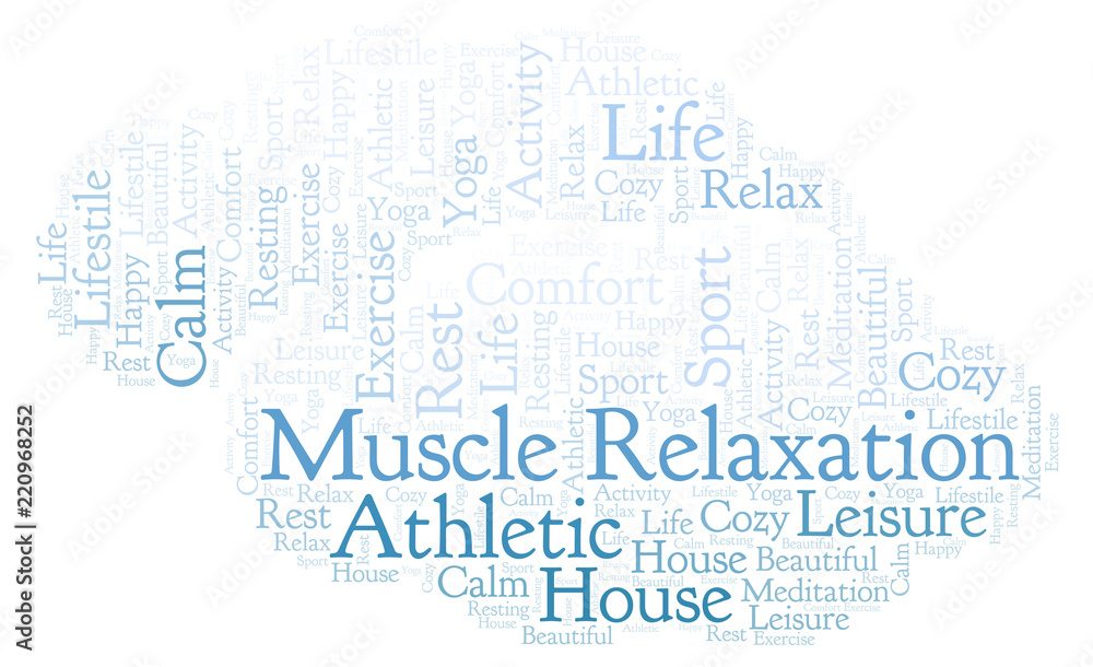 Obraz premium Muscle Relaxation word cloud.