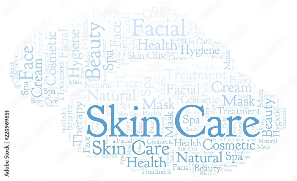 Skin Care word cloud. Skin Care word cloud.