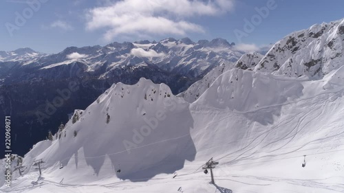 Marécottes chairlift to Eau-Neuve - Aerial 4K photo