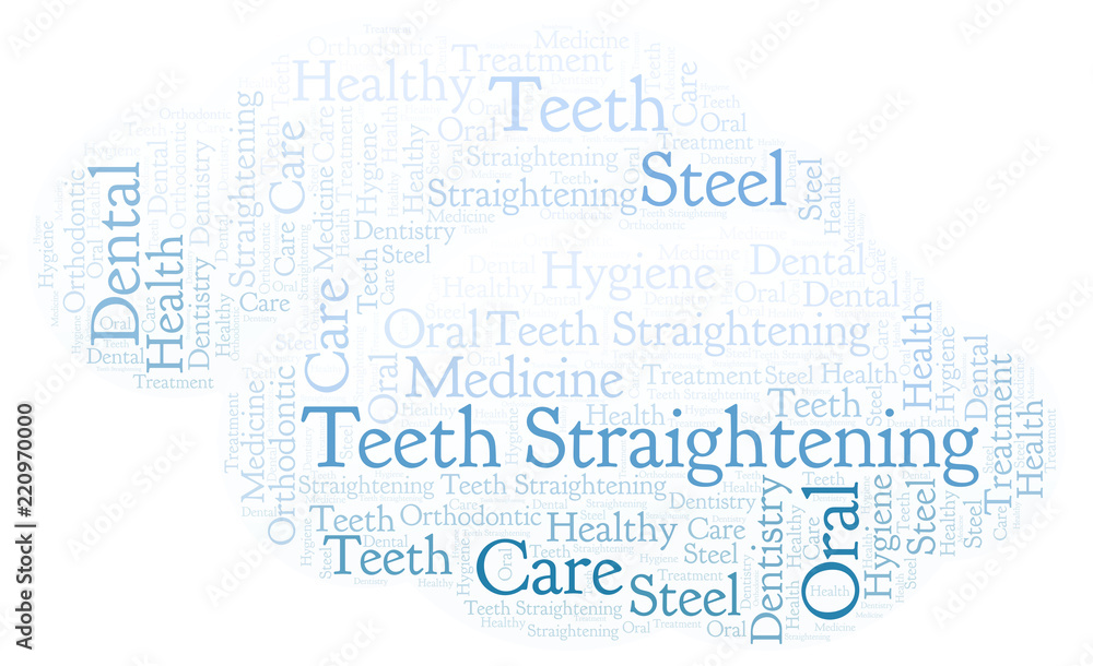 Teeth Straightening word cloud. Teeth Straightening word cloud.