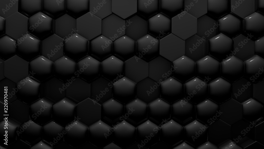 Silver black metallic background with hexagons. 3d illustration, 3d rendering. Silver black metallic background with hexagons. 3d illustration, 3d rendering.