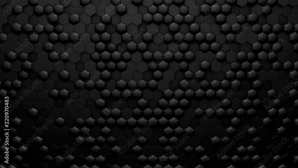 Silver black metallic background with hexagons. 3d illustration, 3d rendering. Silver black metallic background with hexagons. 3d illustration, 3d rendering.