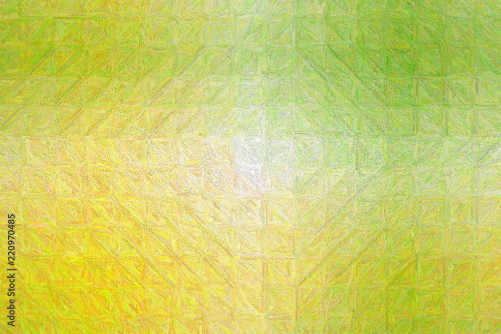 Yellow, green and white Impressionism Impasto background illustration.