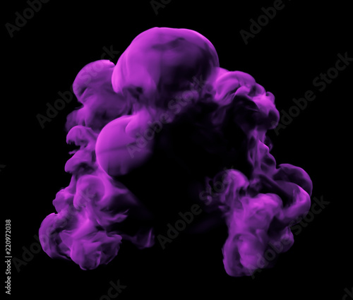 Colorful smoke. 3d illustration, 3d rendering.