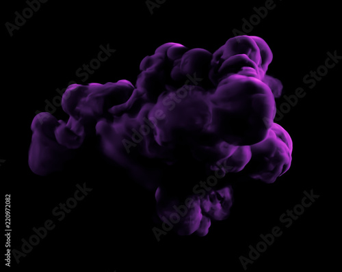 Colorful smoke. 3d illustration, 3d rendering.