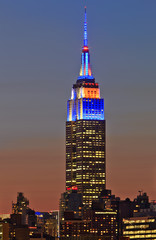 Wandcirkels Empire State Building Stedelijk landschap van New York  © Thomas
