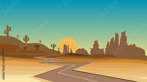 road in the western desert