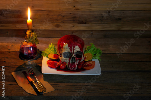 Food for Halloween night, Still Life image. Food for Halloween night festival Food photo