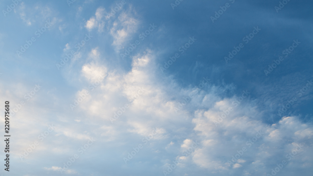 Calm cloud sky scape at dawn