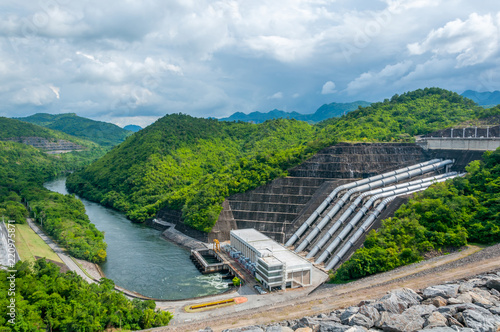 Obraz na plátně The Srinagarind Dam is an embankment dam on the Khwae Yai River in Kanchanaburi, Thailand